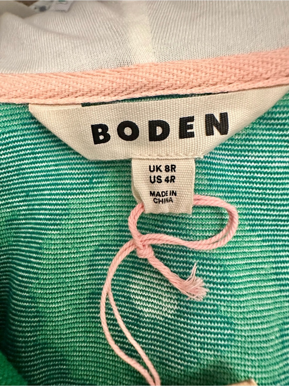 Boden Towelling Hodded Short Kaftan Beach Coverup Size 4R - Picture 6 of 6